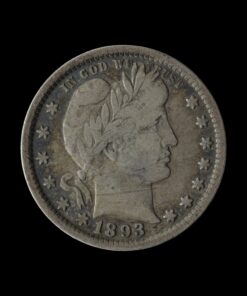 US ¼ Dollar "Barber Quarter" 1893 Philadelphia
