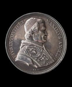Papal States Pius IX Silver Medal Frascati Railway 1856 – Scarce