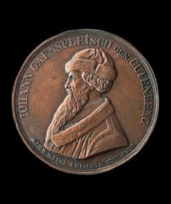 German Uniface Medal Johannes Gutenberg 400th anniversary of the invention of printing by König