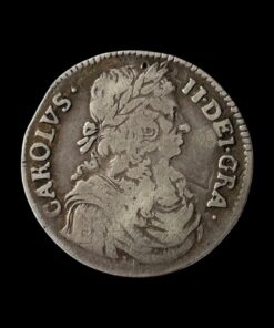 Scotland Charles II 1st Coinage, Type II 1 Merk 1669 - Reverse overstruck on an brockage