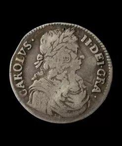 Scotland Charles II 1st Coinage, Type II 1 Merk 1669 - Reverse overstruck on an brockage